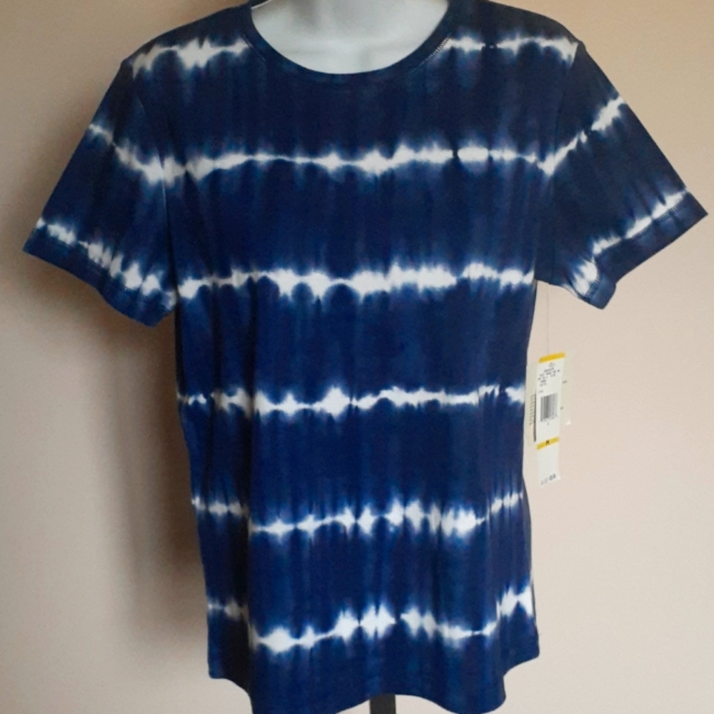 Jones New York Tie-Dye Blue Women's Top Sz MM
